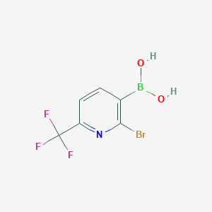 molecular formula C6H4BBrF3NO2 B1378375 2-Bromo-6-(trifluoromethyl)pyridine-3-boronic acid CAS No. 1688675-75-3