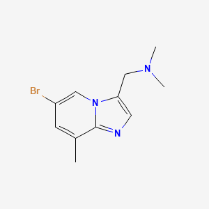molecular formula C11H14BrN3 B1378376 ({6-Bromo-8-methylimidazo[1,2-a]pyridin-3-yl}methyl)dimethylamine CAS No. 1461713-99-4