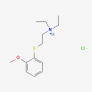 molecular formula C13H22ClNOS B13783769 diethyl-[2-(2-methoxyphenyl)sulfanylethyl]azanium;chloride CAS No. 63918-81-0