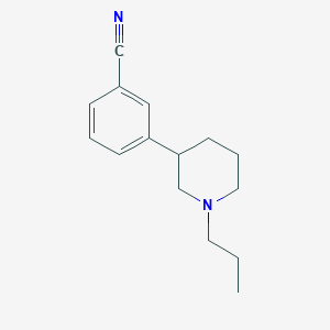 molecular formula C15H20N2 B137838 3-(1-propylpiperidin-3-yl)benzonitrile CAS No. 150336-90-6