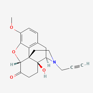 molecular formula C20H21NO4 B13783801 (5alpha)-4,5-Epoxy-14-hydroxy-3-methoxy-17-(2-propynyl)morphinan-6-one CAS No. 84962-45-8