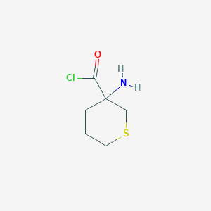 molecular formula C6H10ClNOS B13783834 3-Aminothiane-3-carbonyl chloride CAS No. 754916-86-4