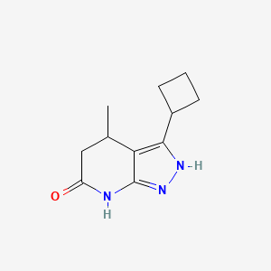 molecular formula C11H15N3O B13783845 3-Cyclobutyl-4-methyl-1,2,4,5-tetrahydro-6H-pyrazolo[3,4-b]pyridin-6-one CAS No. 817641-90-0