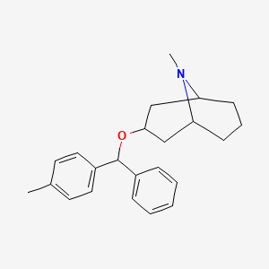 molecular formula C23H29NO B13783872 N-Methyl-norgranatanol-3-alpha-(4-methylbenzhydryl)aether [German] CAS No. 6605-96-5