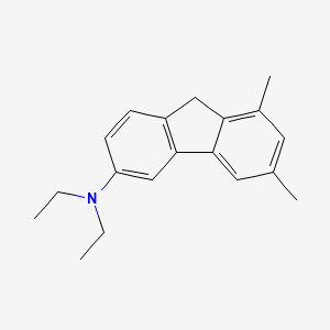 molecular formula C19H23N B13783879 N,N-Diethyl-6,8-dimethyl-9H-fluoren-3-amine CAS No. 68259-18-7