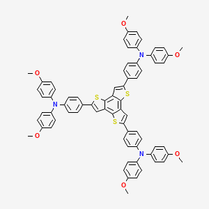 molecular formula C72H57N3O6S3 B13783890 2,5,8-Tris(4-(bis(4-methoxyphenyl)amino)phenyl) 