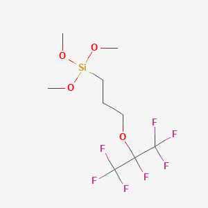 molecular formula C9H15F7O4Si B137839 3-(Heptafluoroisopropoxy)propyltrimethoxysilane CAS No. 19116-61-1