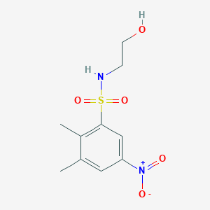 molecular formula C10H14N2O5S B13783909 Benzenesulfonamide, N-(2-hydroxyethyl)-2,3-dimethyl-5-nitro- CAS No. 25959-70-0