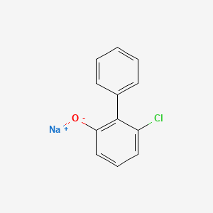 molecular formula C12H8ClNaO B13783921 2-Biphenylol, 6-chloro-, sodium salt CAS No. 63992-41-6