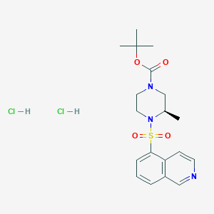 molecular formula C19H27Cl2N3O4S B13783929 (R)-4-(Isoquinoline-5-sulfonyl)-3-methyl-piperazine-1-carboxylic acid tert-butyl ester dihydrochloride 