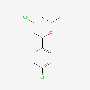 molecular formula C12H16Cl2O B13783930 1-Chloro-4-[3-chloro-1-(1-methylethoxy)propyl]benzene CAS No. 6940-88-1