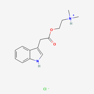 molecular formula C14H19ClN2O2 B13783947 2-Dimethylaminoethyl (1H-indol-3-yl)acetate hydrochloride CAS No. 63906-35-4