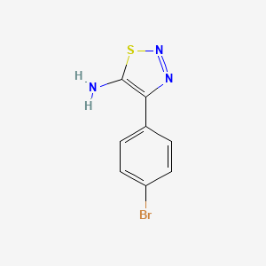 molecular formula C8H6BrN3S B1378395 4-(4-Bromophenyl)-1,2,3-thiadiazol-5-amine CAS No. 1782220-95-4