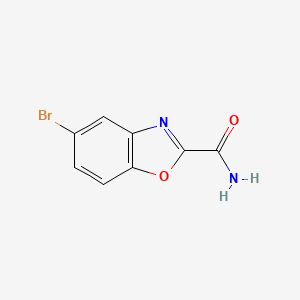 molecular formula C8H5BrN2O2 B1378397 5-Bromo-benzooxazole-2-carboxylic acid amide CAS No. 954239-64-6