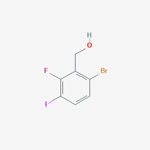 molecular formula C7H5BrFIO B1378398 (6-Bromo-2-fluoro-3-iodophenyl)methanol CAS No. 1449008-03-0