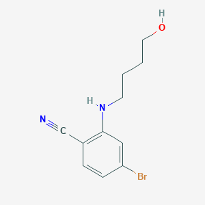 B1378399 4-Bromo-2-[(4-hydroxybutyl)amino]benzonitrile CAS No. 1616500-55-0