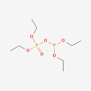 molecular formula C8H20O6P2 B13784008 Diphosphoric(III,V) acid, tetraethyl ester CAS No. 682-24-6