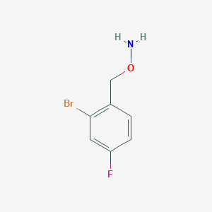molecular formula C7H7BrFNO B1378401 O-[(2-bromo-4-fluorophenyl)methyl]hydroxylamine CAS No. 1388036-56-3