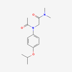 molecular formula C15H22N2O3 B13784014 Acetanilide, N-(dimethylcarbamoylmethyl)-4'-isopropoxy- CAS No. 92700-20-4