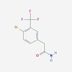 molecular formula C9H7BrF3NO B1378405 2-[4-Bromo-3-(trifluoromethyl)phenyl]acetamide CAS No. 1437794-64-3