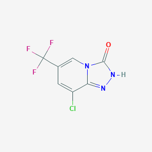 molecular formula C7H3ClF3N3O B1378407 8-Chloro-6-(trifluoromethyl)-[1,2,4]triazolo[4,3-a]pyridin-3(2H)-one CAS No. 1428532-93-7