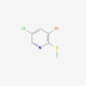 molecular formula C6H5BrClNS B1378408 3-Bromo-5-chloro-2-(methylsulfanyl)pyridine CAS No. 1289214-24-9