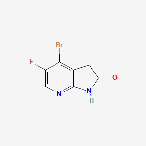 molecular formula C7H4BrFN2O B1378413 4-Bromo-5-fluoro-7-aza-2-oxindole CAS No. 1190310-50-9
