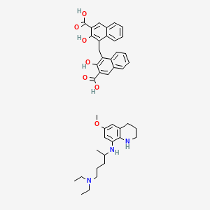 molecular formula C42H49N3O7 B13784138 Tetrahydropamaquin naphthoate CAS No. 63979-16-8