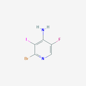 molecular formula C5H3BrFIN2 B1378414 4-Amino-2-bromo-5-fluoro-3-iodopyridin CAS No. 1227268-84-9