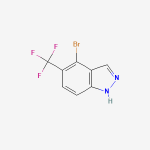 molecular formula C8H4BrF3N2 B1378415 4-Bromo-5-(trifluoromethyl)-1H-indazole CAS No. 1428234-73-4