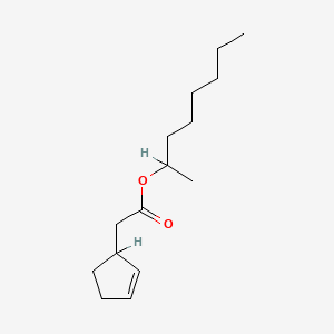 molecular formula C15H26O2 B13784166 1-Methylheptyl cyclopent-2-ene-1-acetate CAS No. 93981-12-5