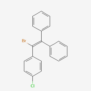 molecular formula C20H14BrCl B13784186 ETHYLENE, 1-BROMO-1-(p-CHLOROPHENYL)-2,2-DIPHENYL- CAS No. 796-13-4