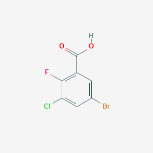 molecular formula C7H3BrClFO2 B1378419 5-Bromo-3-chloro-2-fluorobenzoic acid CAS No. 1449008-15-4
