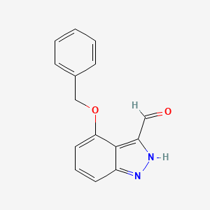 molecular formula C15H12N2O2 B1378420 4-Benzyloxyindazole-3-carboxaldehyde CAS No. 900506-25-4