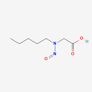 molecular formula C7H14N2O3 B13784203 Glycine, N-nitroso-N-pentyl- CAS No. 6939-26-0