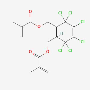 molecular formula C16H16Cl6O4 B13784207 (3,3,4,5,6,6-Hexachloro-4-cyclohexene-1,2-diyl)bismethylene bismethacrylate CAS No. 67905-51-5