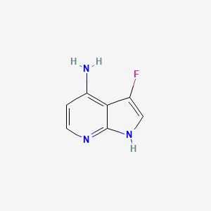 molecular formula C7H6FN3 B1378425 3-fluoro-1H-pyrrolo[2,3-b]pyridin-4-amine CAS No. 1352398-22-1
