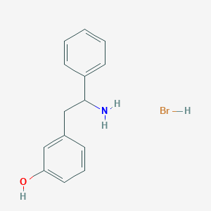 molecular formula C14H16BrNO B1378427 3-(2-Amino-2-phenylethyl)phenol hydrobromide CAS No. 1394041-50-9