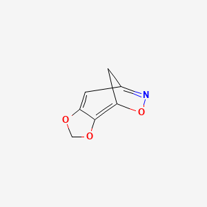 molecular formula C7H5NO3 B13784296 4,7-Methano-1,3-dioxolo[4,5-E][1,2]oxazepine CAS No. 73771-98-9