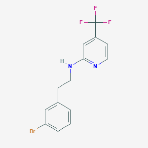 molecular formula C14H12BrF3N2 B13784312 [2-(3-Bromo-phenyl)-ethyl]-(4-trifluoromethyl-pyridin-2-yl)-amine 