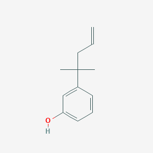molecular formula C12H16O B13784326 3-(2-Methylpent-4-en-2-yl)phenol CAS No. 81194-51-6
