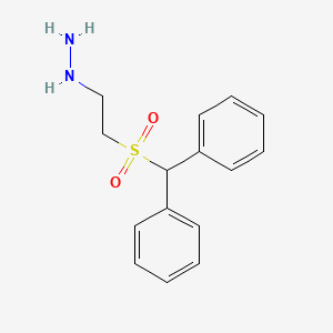 molecular formula C15H18N2O2S B13784340 Hydrazine, (2-(diphenylmethylsulfonyl)ethyl)- CAS No. 7271-99-0