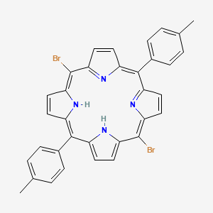 molecular formula C34H24Br2N4 B13784345 5,15-Dibromo-10,20-di-p-tolylporphyrin 