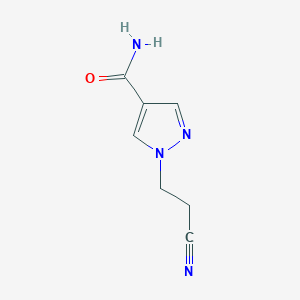 molecular formula C7H8N4O B1378436 1-(2-cyanoethyl)-1H-pyrazole-4-carboxamide CAS No. 1394041-54-3