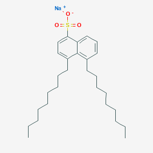 molecular formula C28H43NaO3S B13784380 Sodium,2,3-di(nonyl)naphthalene-1-sulfonate 