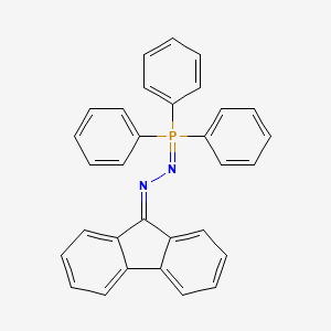 molecular formula C31H23N2P B13784387 Phosphorane, (fluoren-9-ylidenehydrazono)triphenyl- CAS No. 751-35-9