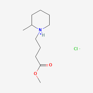 molecular formula C11H22ClNO2 B13784401 Methyl-gamma-(2-methylpiperidino)butyrate, hydrochloride CAS No. 63867-22-1