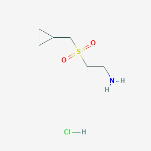 molecular formula C6H14ClNO2S B1378442 2-Cyclopropylmethanesulfonylethan-1-amine hydrochloride CAS No. 1394040-68-6