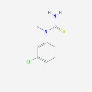 molecular formula C9H11ClN2S B13784424 Thiourea, N-(3-chloro-4-methylphenyl)-N-methyl- CAS No. 75050-67-8