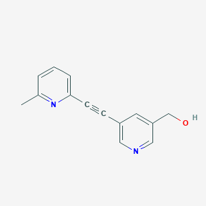 molecular formula C14H12N2O B13784428 3-Pyridinemethanol,5-[(6-methyl-2-pyridinyl)ethynyl]- 
